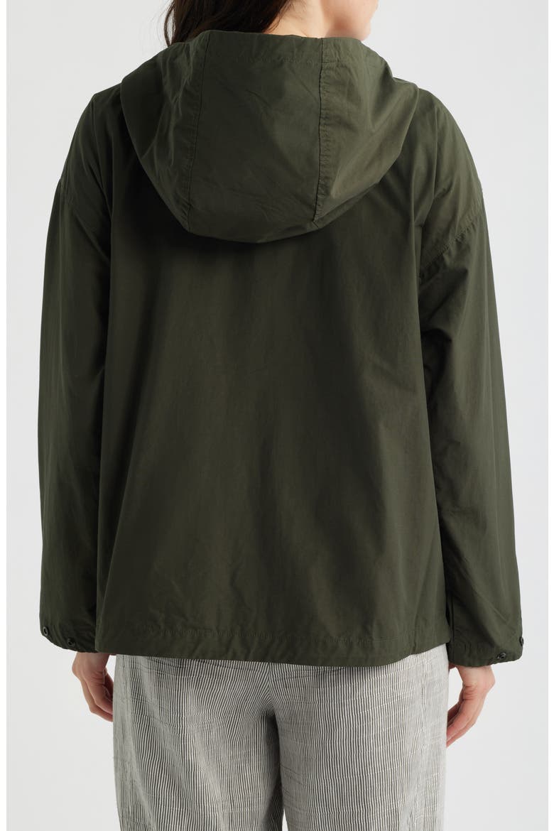 Hooded Organic Cotton & Recycled Nylon Jacket, Alternate, color, WOODLAND