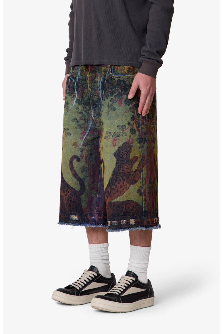 Ultra Baggy Denim Shorts, Alternate, color, MULTI