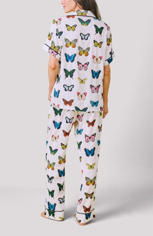 Katie Kime Mariposa Pants Set In White