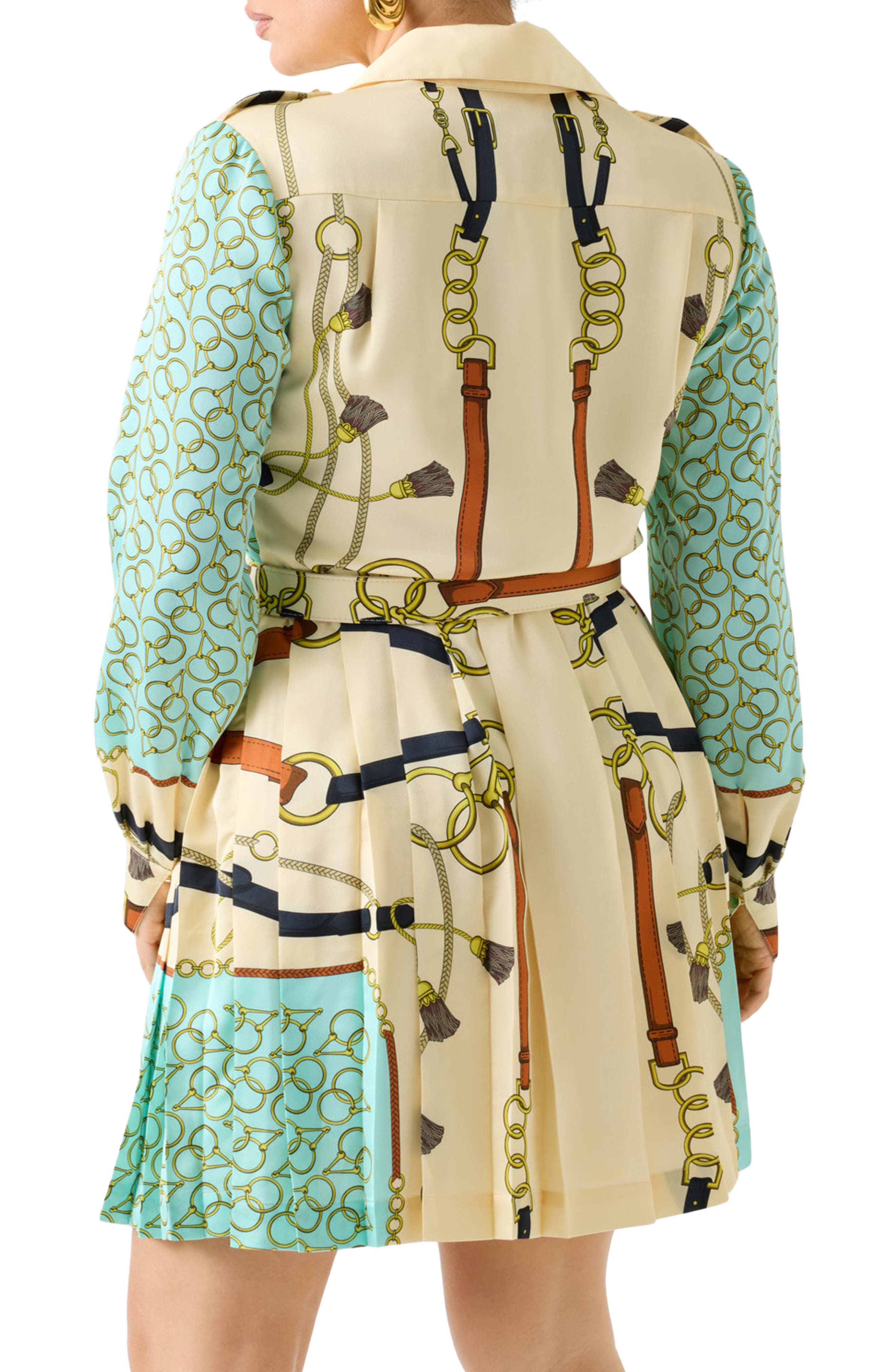 Print Wrap Mini Shirtdress - image 2