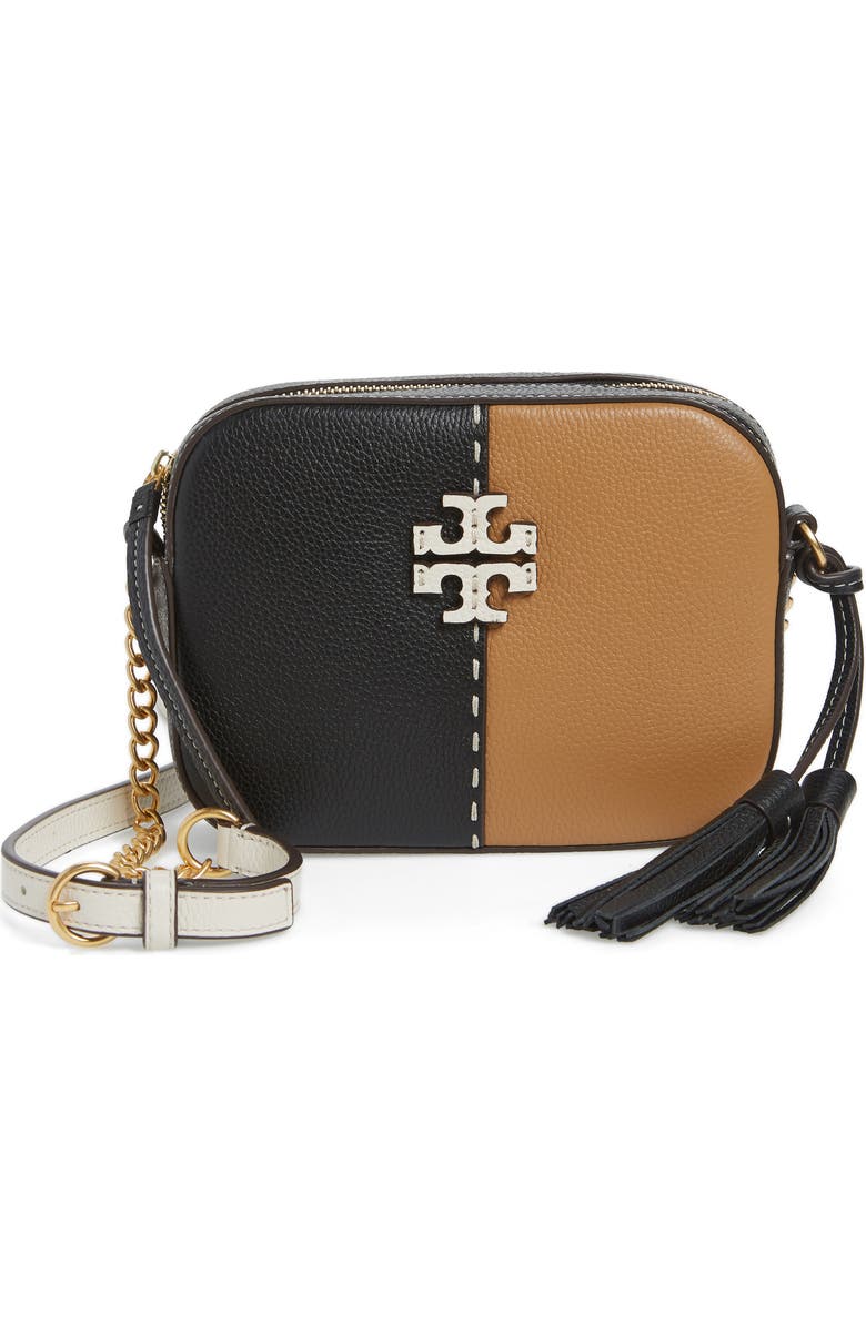 Tory Burch McGraw Colorblock Leather Camera Bag, Main, color,