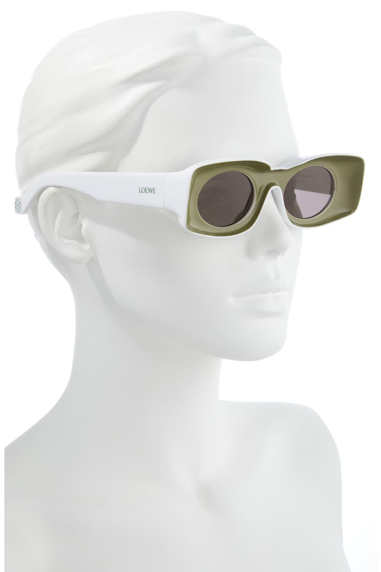 Paula Ibizia Original 49mm Square Sunglasses, Alternate, color, SHINY DARK GREEN / SMOKE