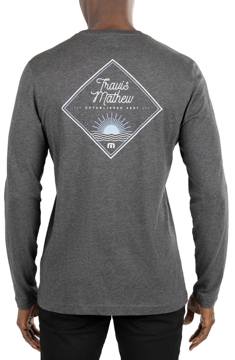 TravisMathew Crosstrail Logo Long Sleeve Graphic Tee, Alternate, color,