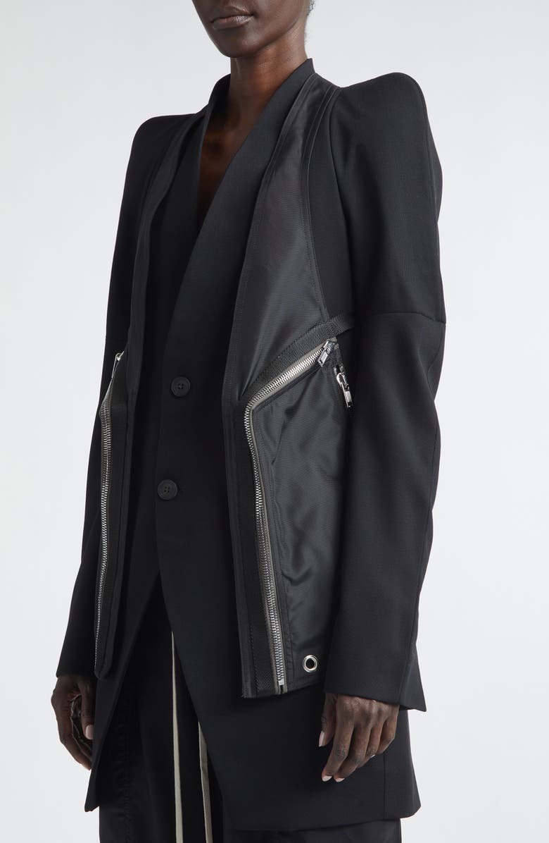 Rick Owens Temple Bauhaus Vest, Alternate, color, Black