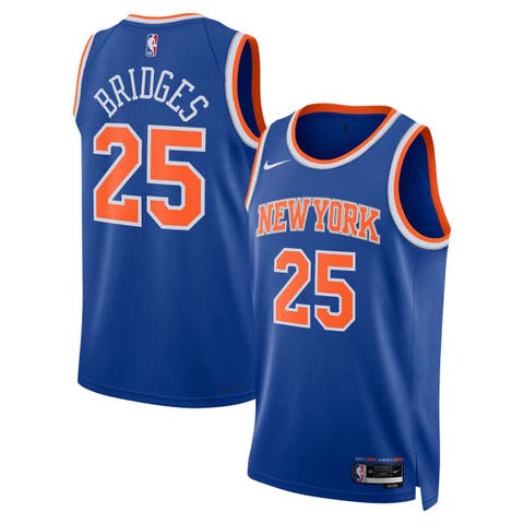 Unisex Nike Mikal Bridges Blue New York Knicks 2024 Offseason Addition Nike Swingman Jersey