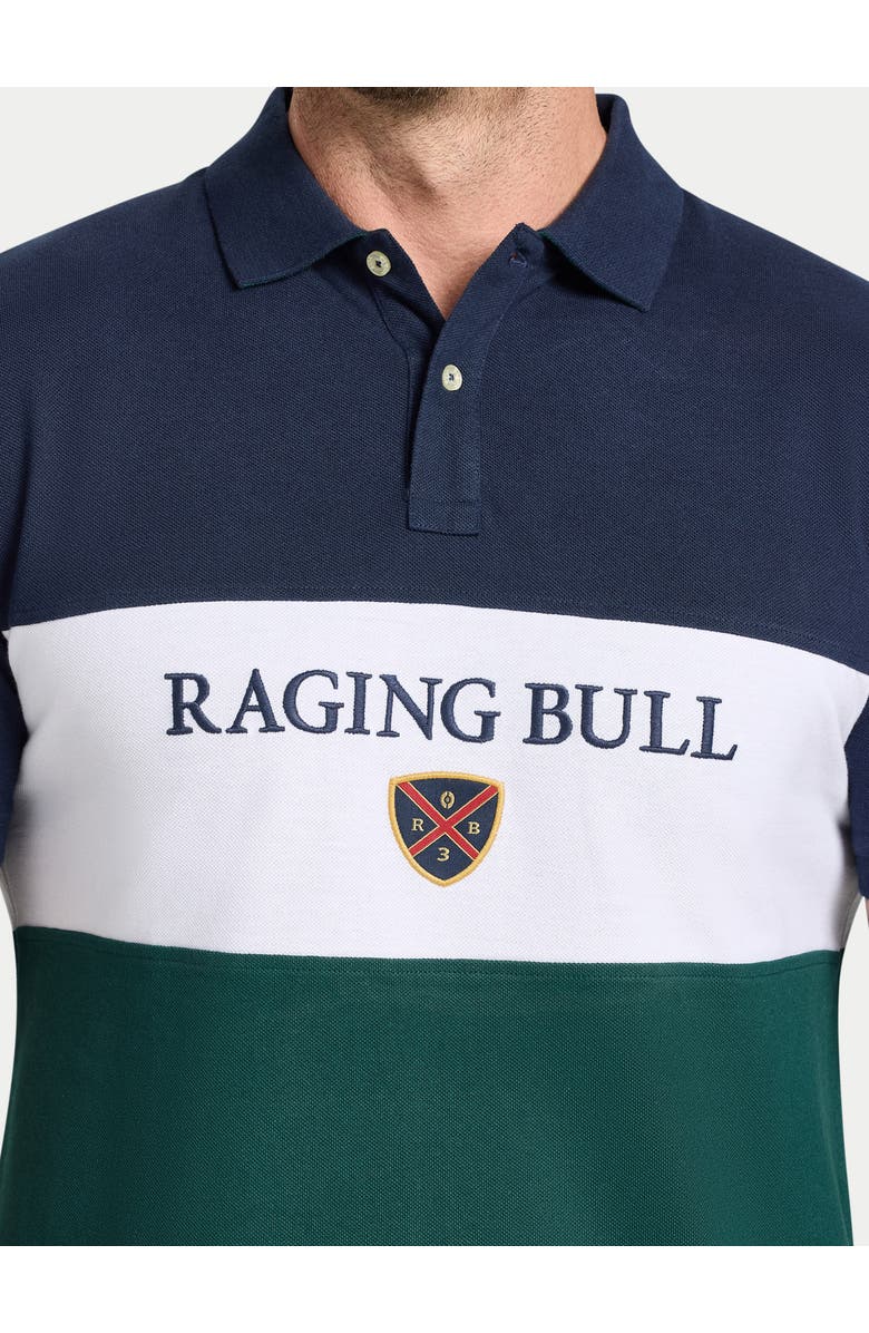 Raging Bull Short Sleeve Cut & Sew Panel Pique Polo, Alternate, color, Forest
