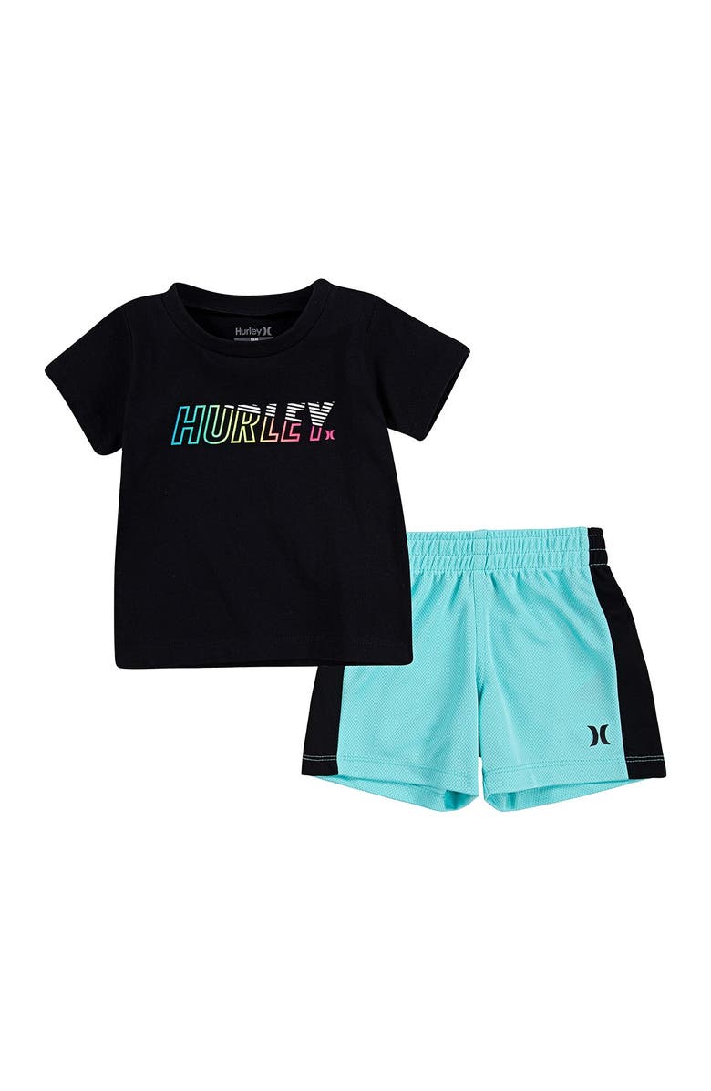 Hurley On Short Graphic T-Shirt & Mesh Shorts Set, Main, color, 