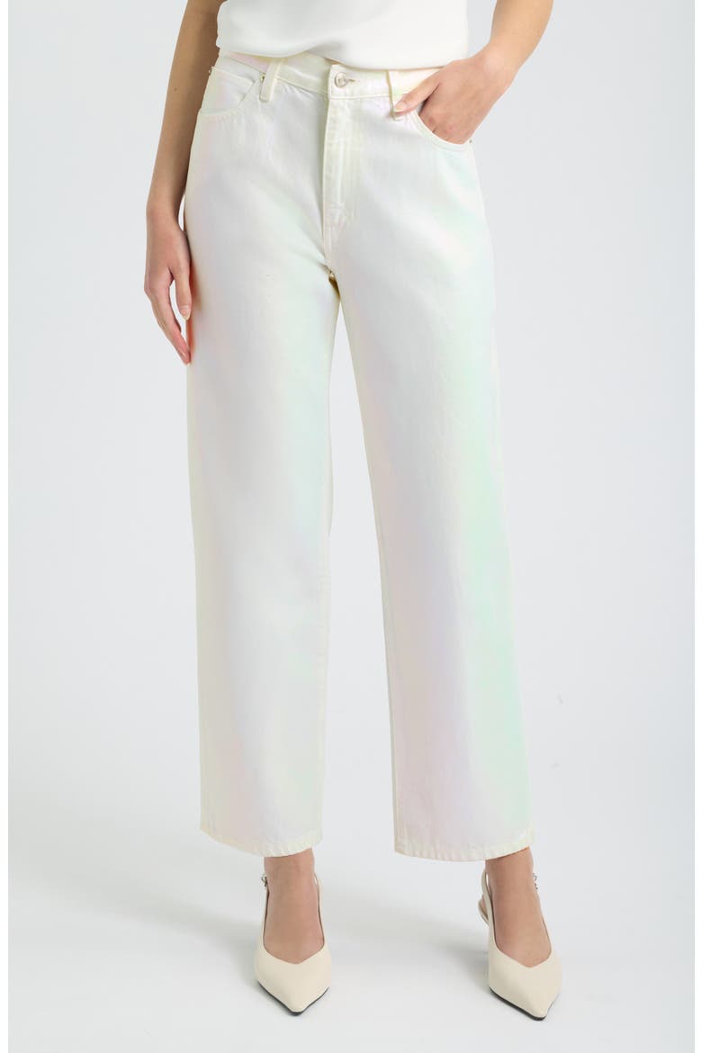 The Coated Hang Straight Leg Jeans, Main, color, PEARL