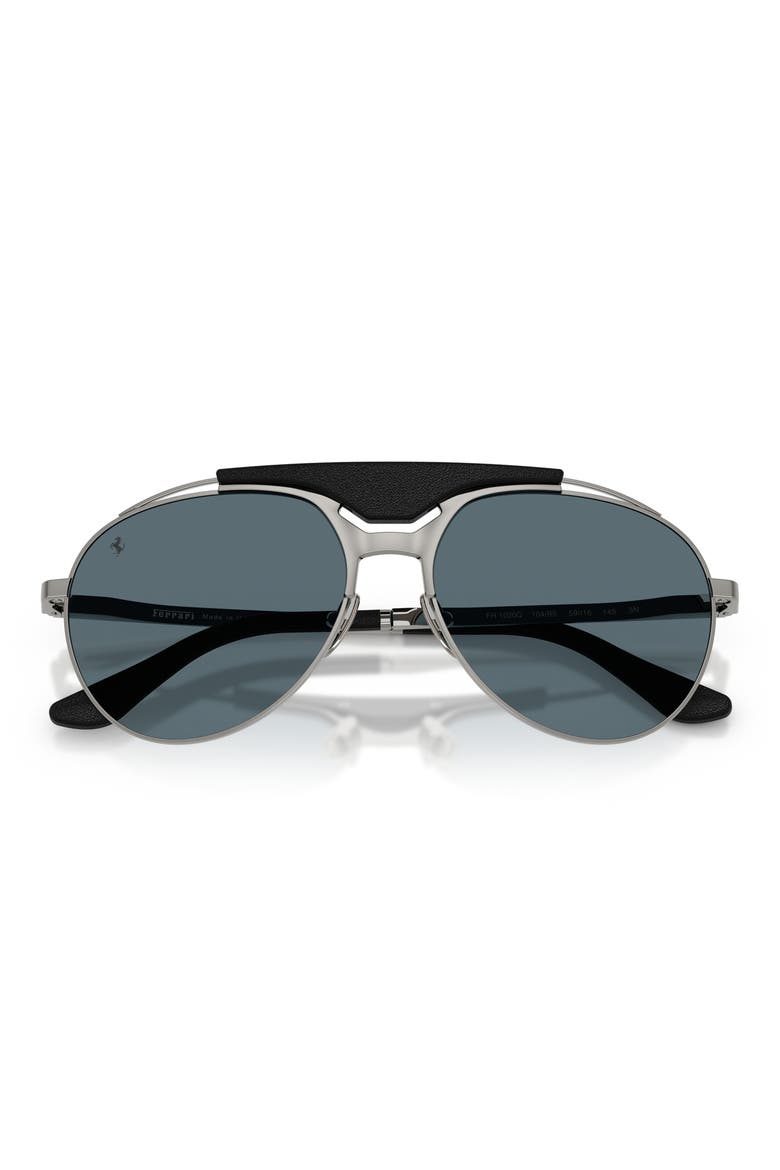 59mm Pilot Sunglasses, Alternate, color, GUNMETAL / BLUE