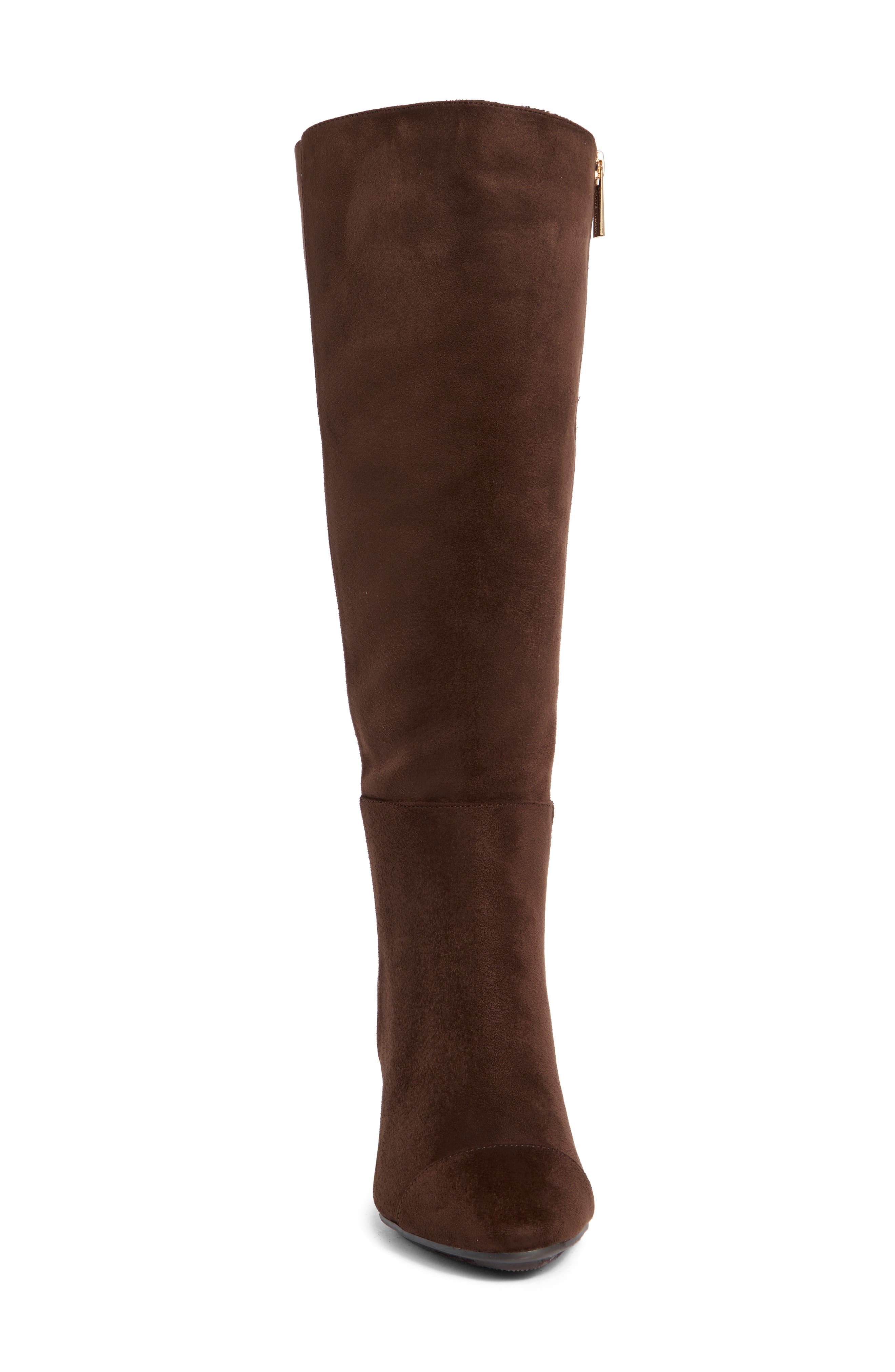 Anne Klein Serafina Cap Toe Tall Boot, Alternate, color, Brown
