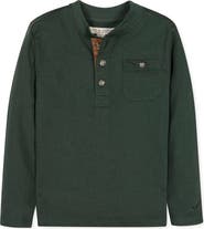 Hope & Henry Kids' Organic Long Sleeve Henley Pocket Tee