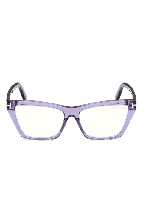 55mm Cat Eye Blue Light Blocking Glasses