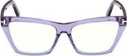 TOM FORD 55mm Cat Eye Blue Light Blocking Glasses