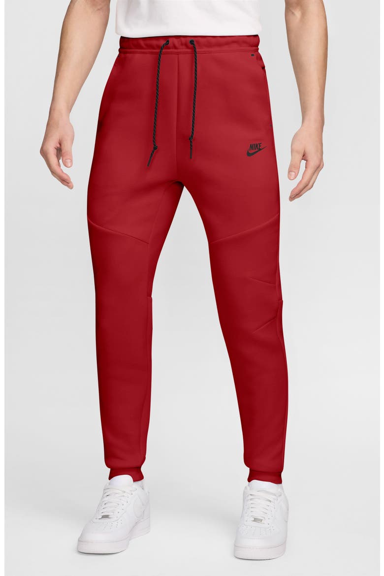 Tech Fleece Joggers, Main, color, GYM RED/ BLACK