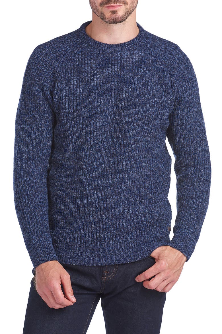 Men's Horseford Wool Crewneck Sweater, Main, color, NAVY