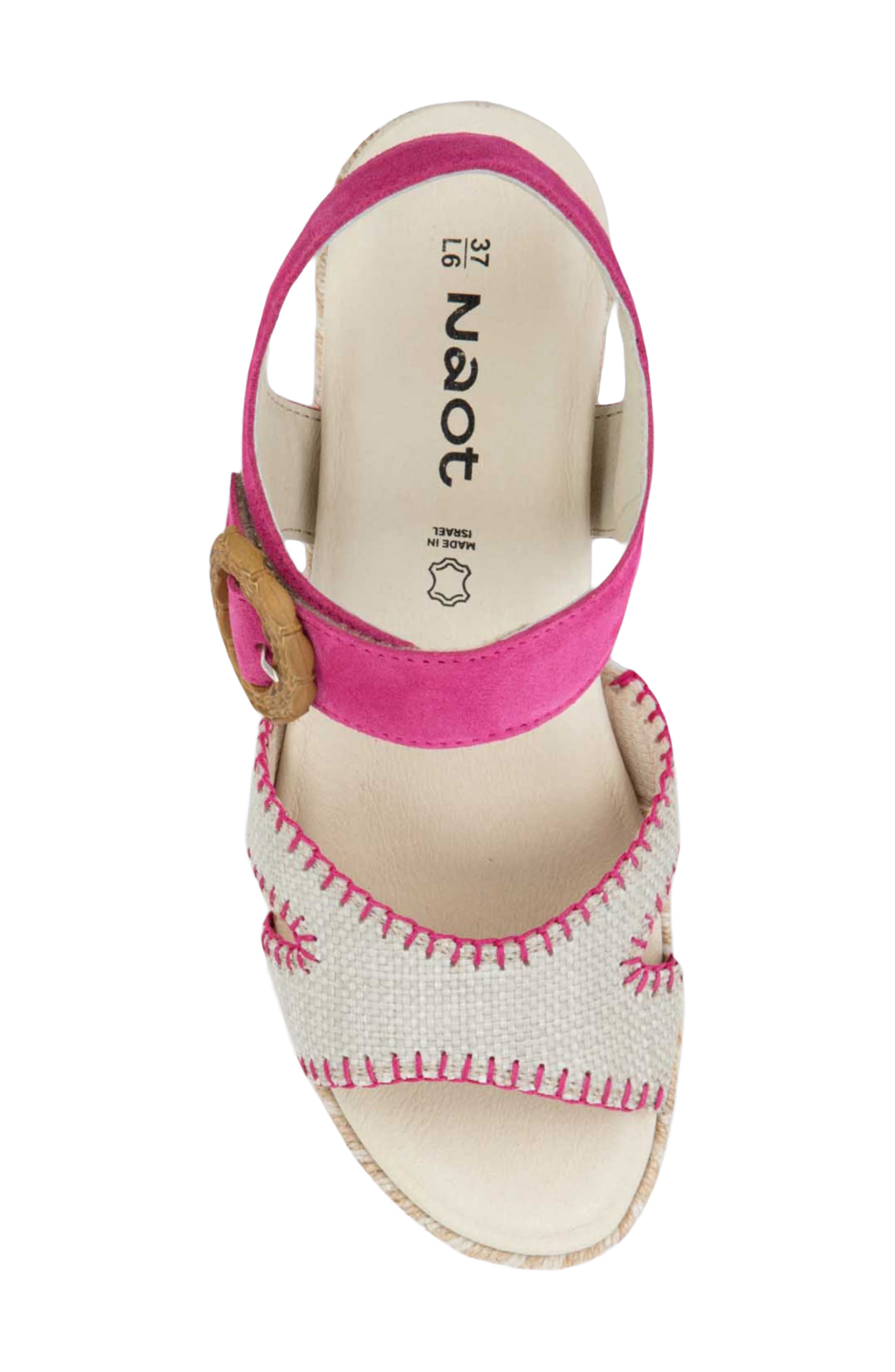 Majorca Platform Sandal, Alternate, color, FUCHSIA WITH RAFFIA