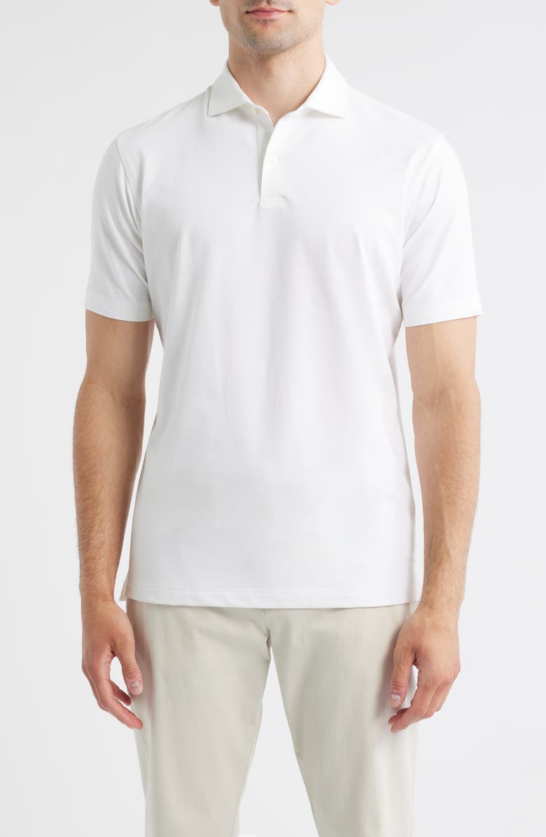 Peter Millar Crown Crafted Albatross Pima Cotton Blend Polo, Main, color, White