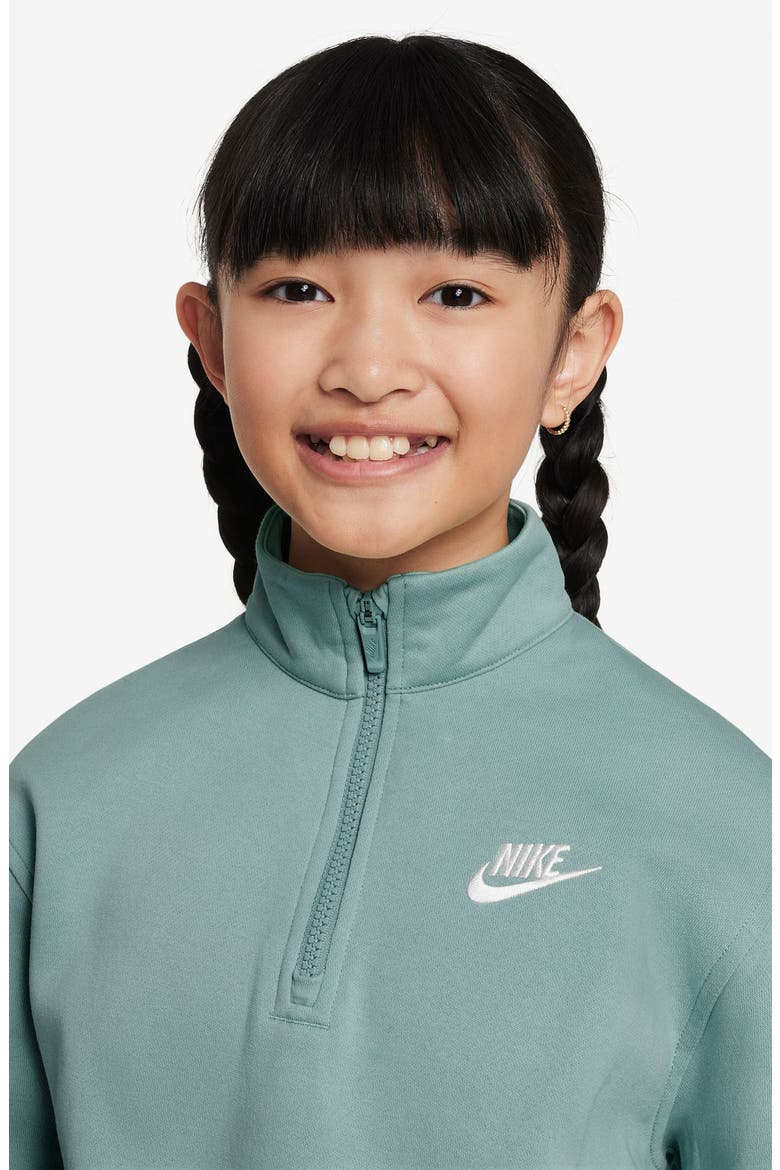 Kids' Sportswear Club Fleece Quarter Zip Pullover, Alternate, color, 017 CANNON/WHITE