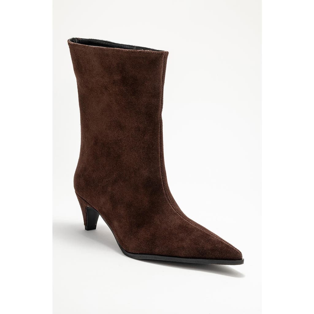Forever & Always Shoes Aleo Leather Pointed Toe Boot In Brown