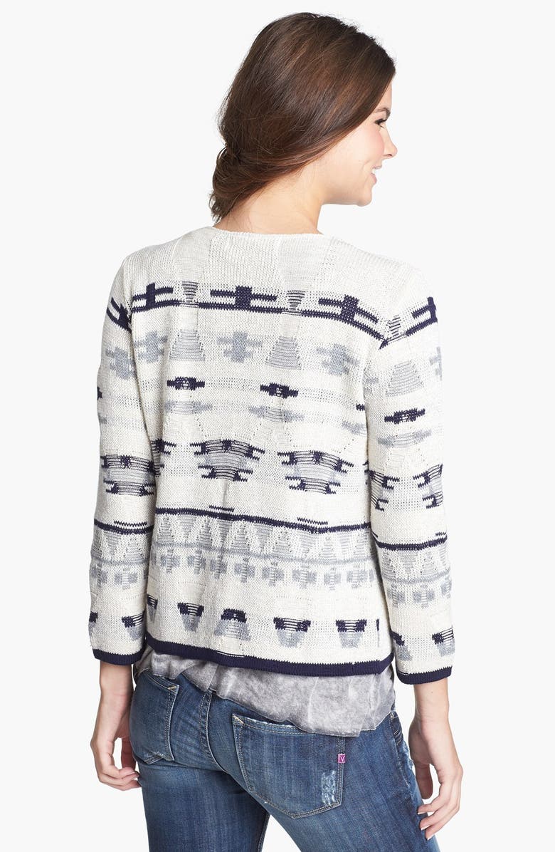 Cotton Emporium Jacquard Cardigan, Alternate, color, 