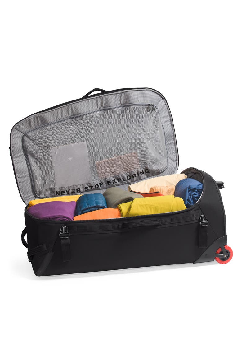 Base Camp Rolling Thunder 36 Inch Rolling Suitcase, Alternate, color, TNF BLACK/ TNF WHITE-NPF