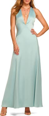 Ramy Brook Belle Plunge Neck Gown