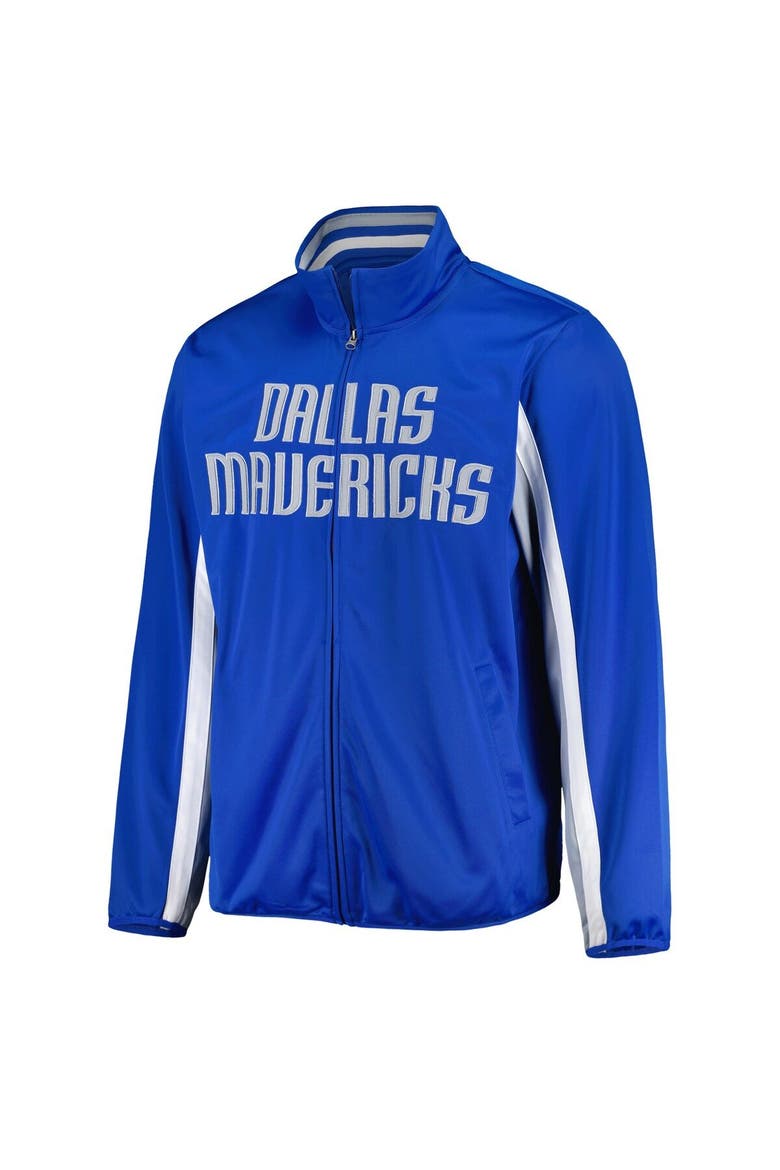 Men's G-III Sports by Carl Banks Blue Dallas Mavericks Contender Wordmark Full-Zip Track Jacket, Alternate, color, Blue