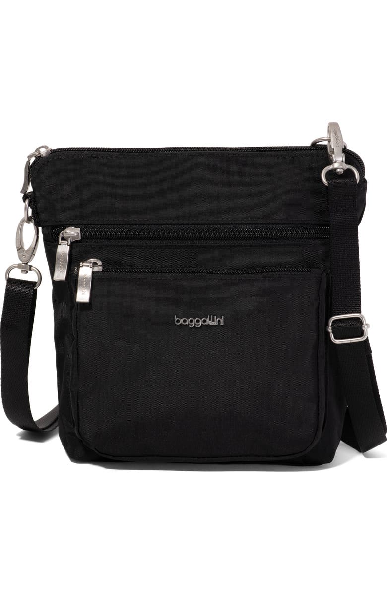 BAGGALLINI Modern Pocket Crossbody EMF Blocking Pocket, Main, color, Black