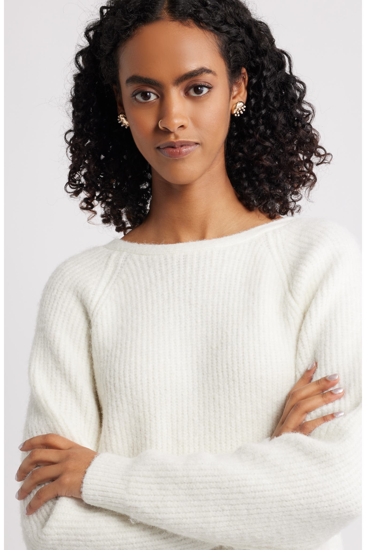 Open Edit Faux Pearl Button Stud Earrings (Women) | Nordstromrack