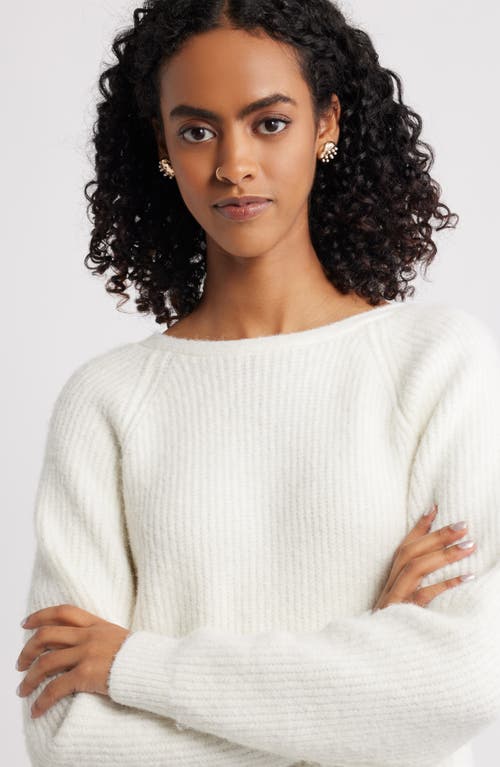 Open Edit Faux Pearl Button Stud Earrings In Gold