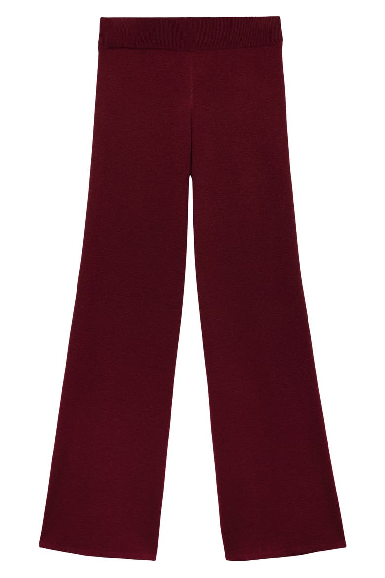 Pull-On Straight Leg Knit Pants, Alternate, color, MAROON