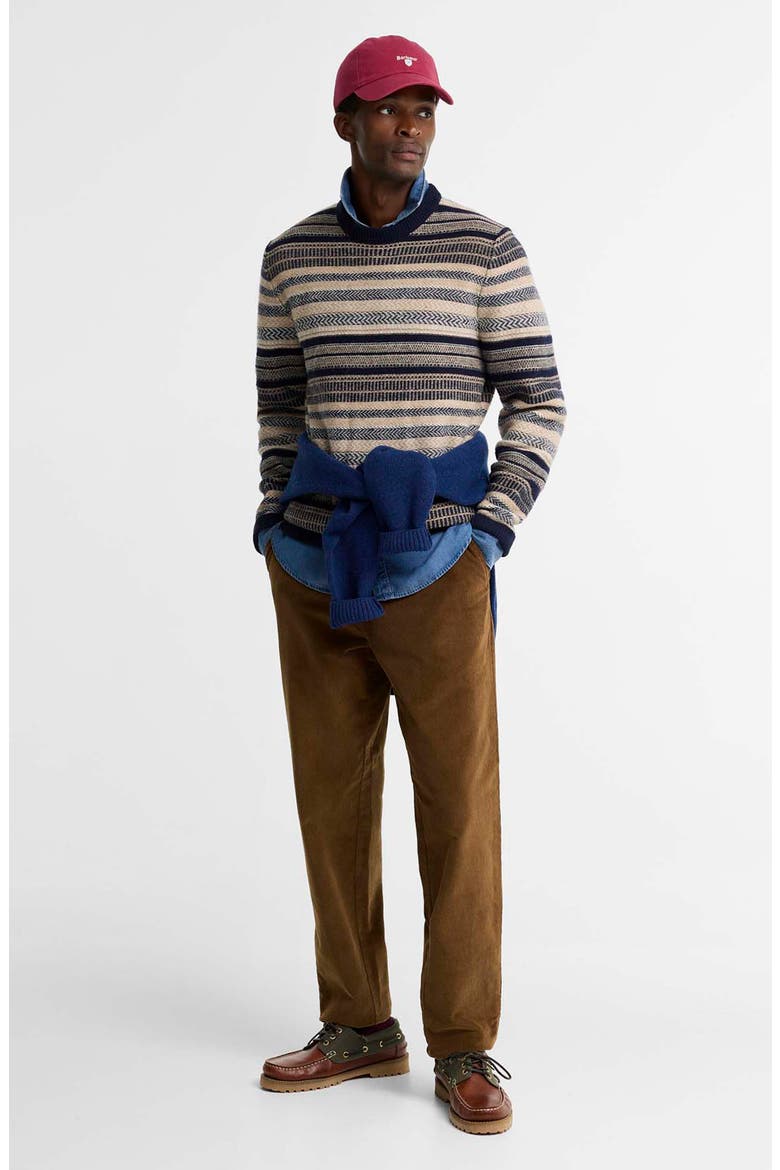Highsted Fair Isle Wool Crewneck Sweater, Alternate, color, NAVY
