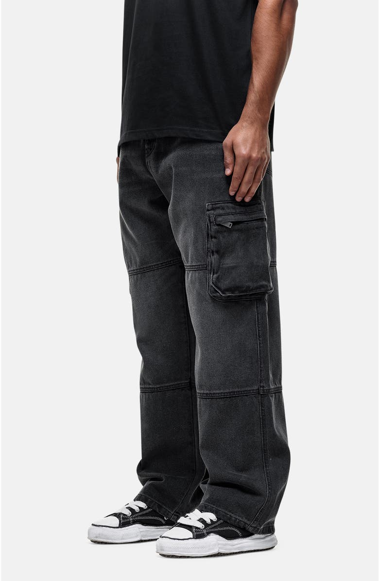 Good For Nothing Vintage Wash Cargo Baggy Denim Jeans, Alternate, color, 