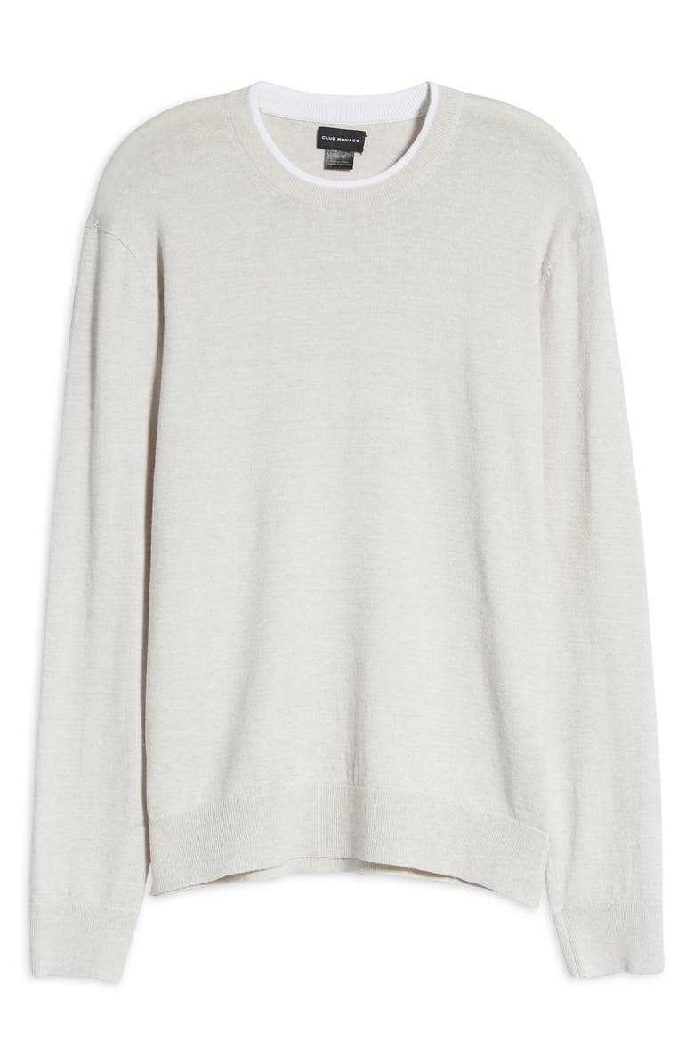 Club Monaco Linen Blend Crewneck Sweater, Alternate, color,