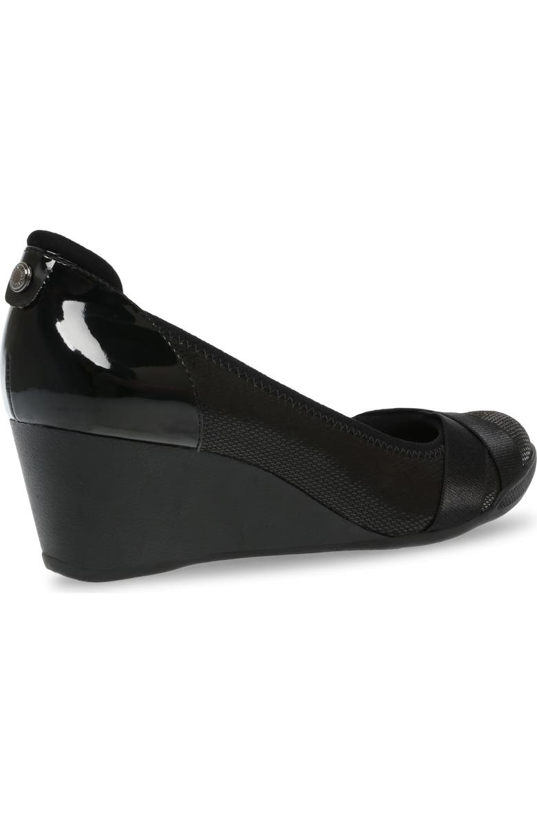 Anne Klein Timeout Wedge Pump, Alternate, color, Black Fabric