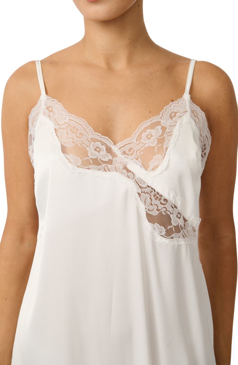 Kat The Label Hayden Lace Trim Slip, Alternate, color, Ivory