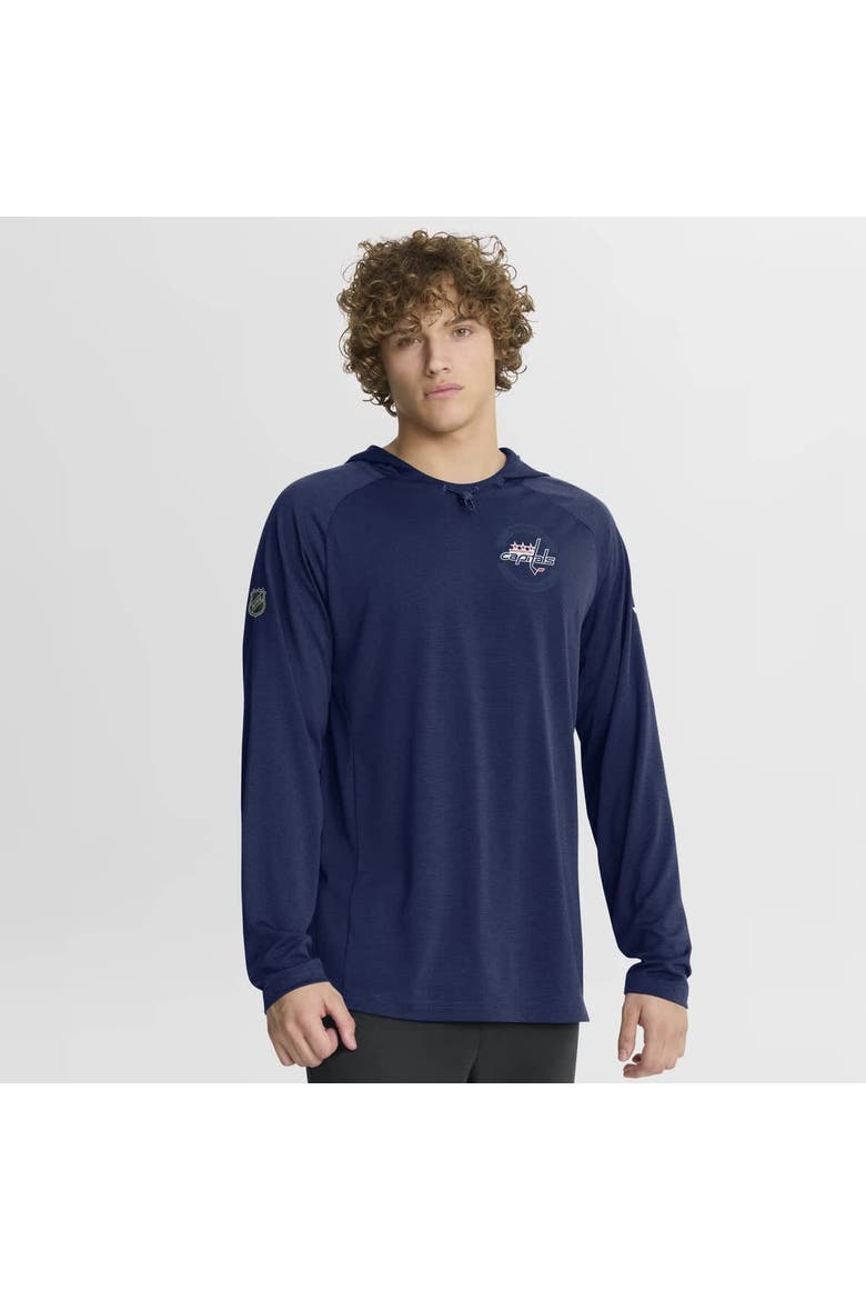 Men's Fanatics Navy Washington Capitals Authentic Pro Rink Raglan Hoodie, Main, color, Navy