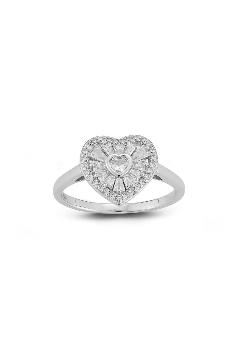 Heart Cluster Ring, Main, color, SILVER