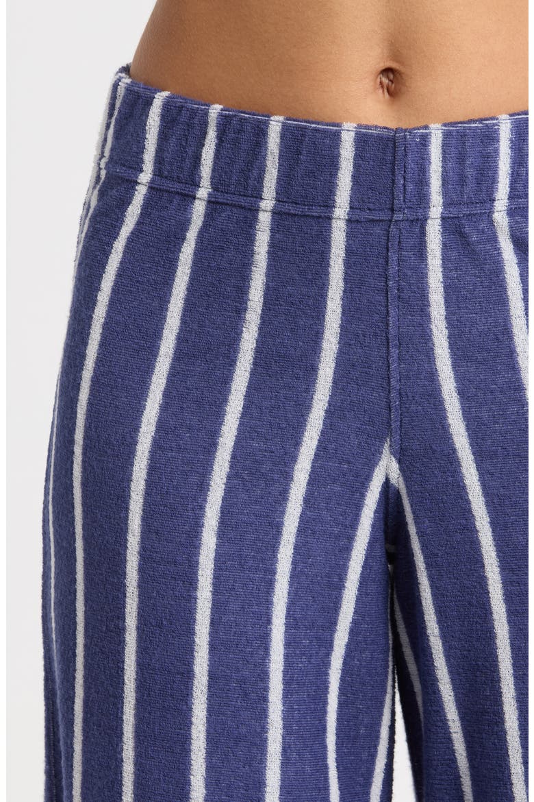 Beach Stripe Terry Cloth Pants, Alternate, color, BAY BLUE AND WHITE STRIPE