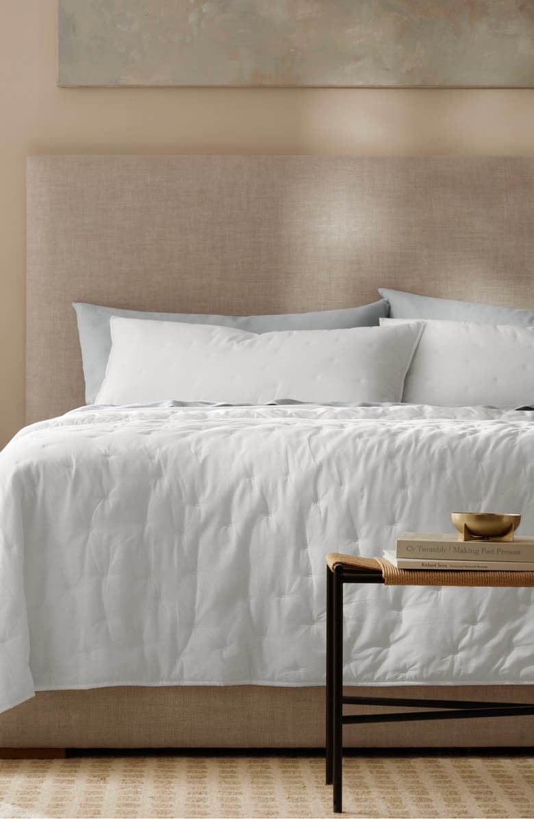 Boll & Branch Airy Voile Quilt & Sham Set, Alternate, color, White