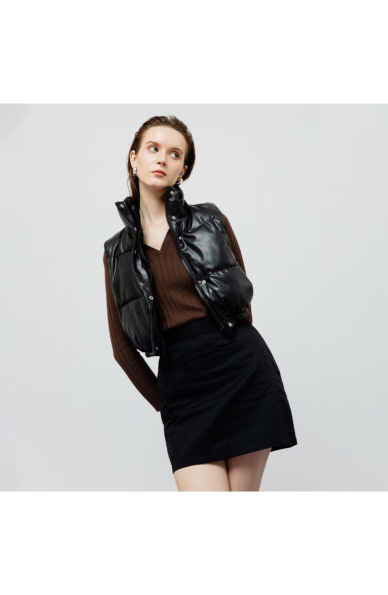 ATS Riley Quilted Leather Vest, Alternate, color, Black