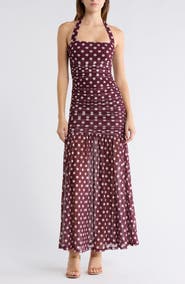 AFRM LOS ANGELES Tyla Halter Maxi Dress