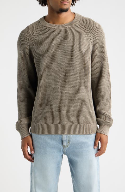 Heavyweight Ribbed Cotton Crewneck Sweater
