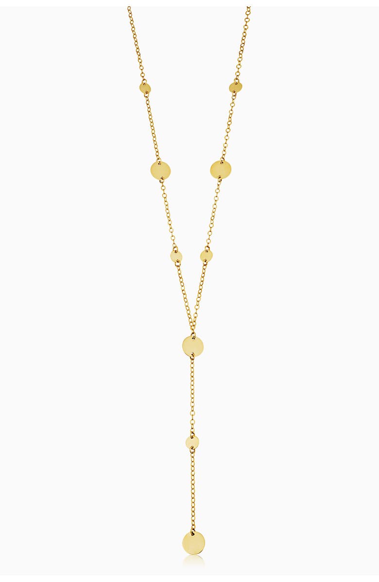 Oradina 14K Yellow Gold Manhattan Lariat Station Necklace, Main, color, Yellow Gold