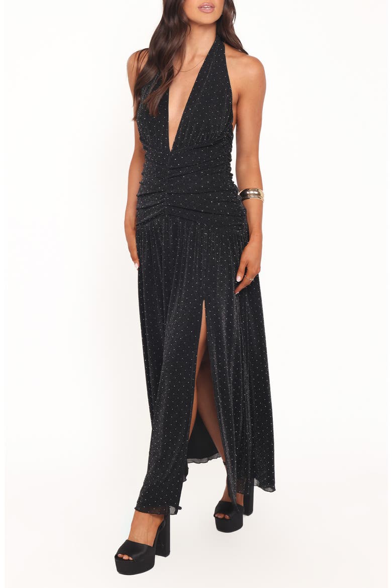 Lucas Maxi Halter Dress, Alternate, color, BLACK