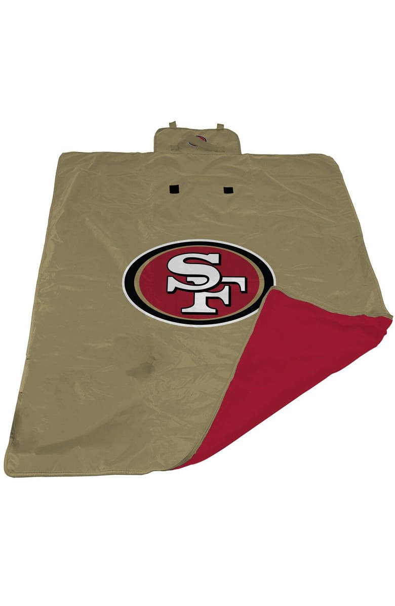 LOGO BRANDS Gold San Francisco 49ers 60'' x 80'' All-Weather XL Outdoor Blanket, Main, color, 