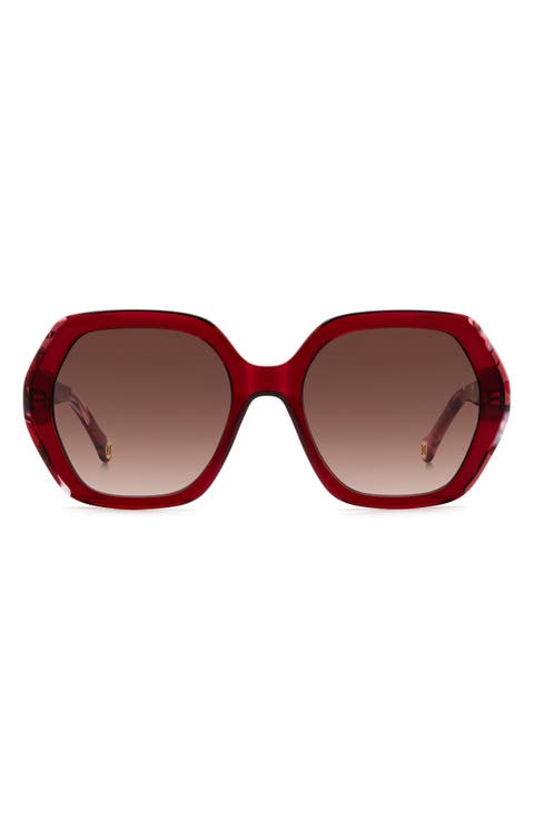55mm Gradient Geometric Sunglasses