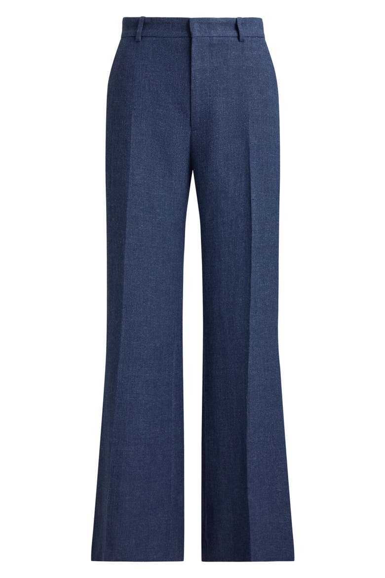 Beaton Linen & Cotton Pants, Alternate, color, BLUE MELANGE