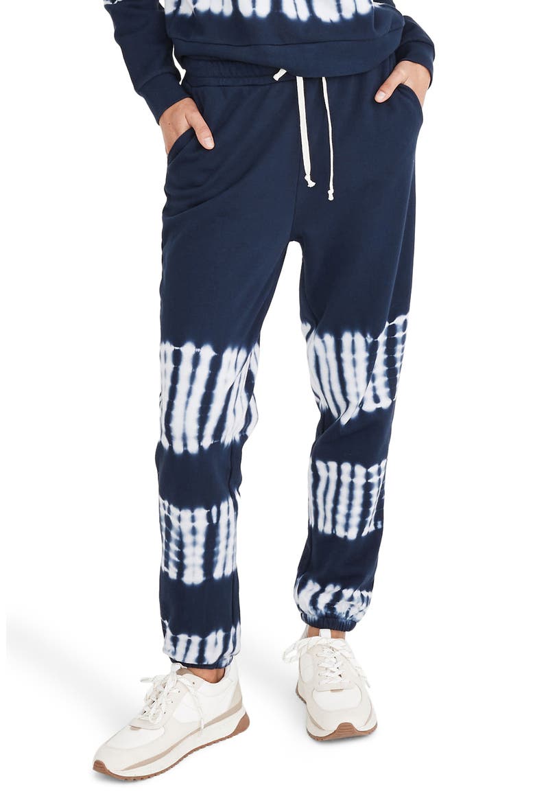 (Re)sourced Cotton Tie Dye Retro Sweatpants, Main, color, BENGALI INDIGO