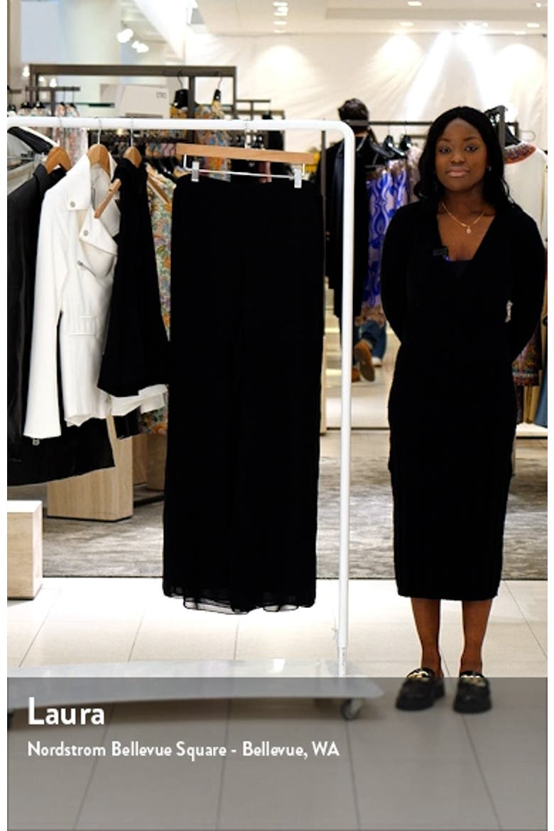 Wide Leg Chiffon Pants video